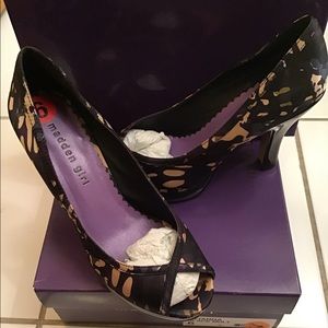 Madden Girl Multi-Color Peep Toe Pumps